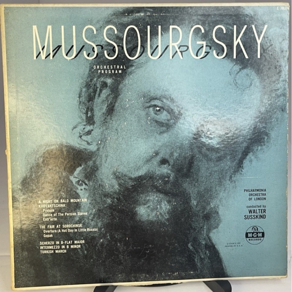 Mussorgsky Orchestral Program Walter Susskind Philharmonia MGM E3030 Mono LP